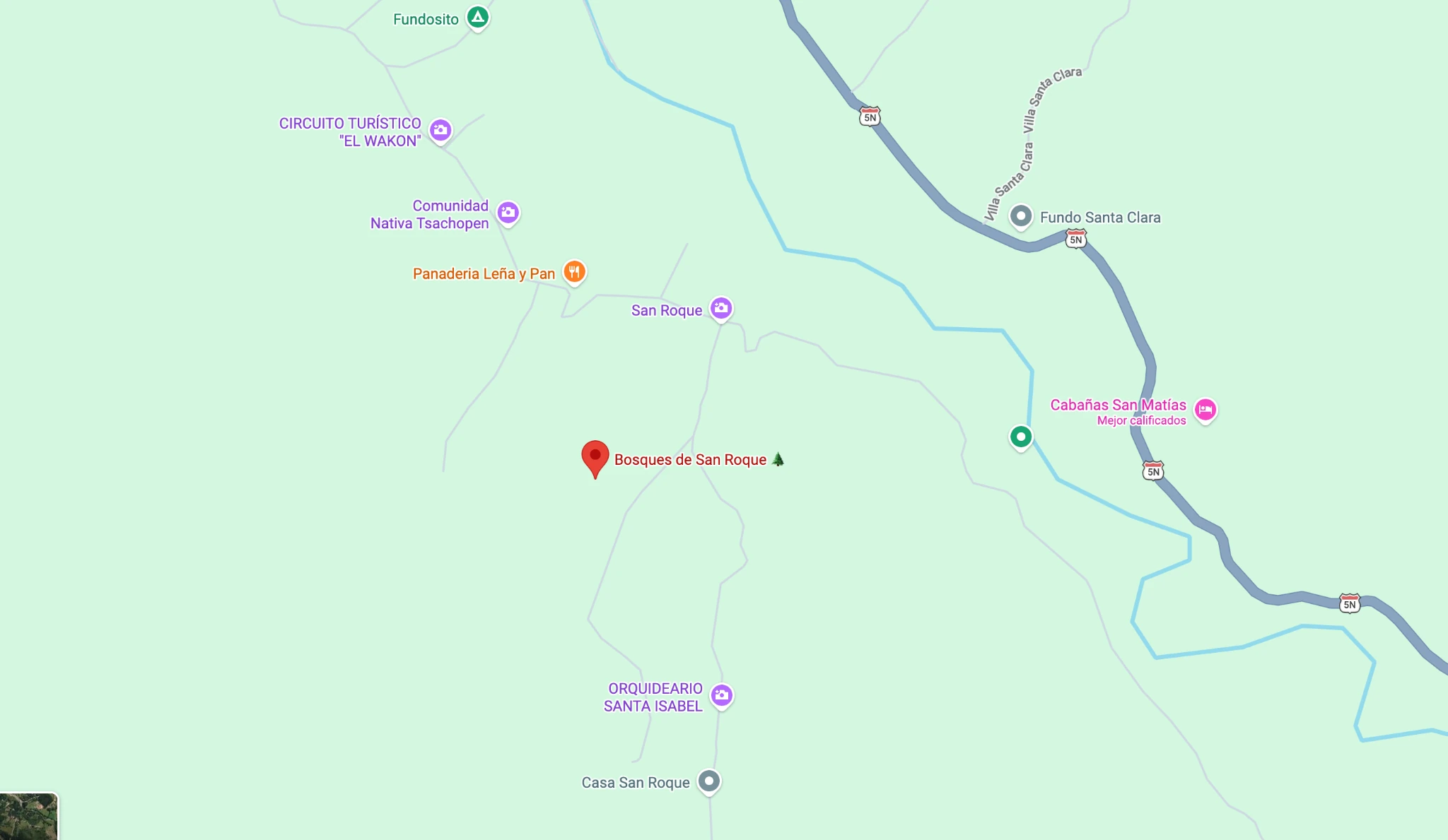 Ubicación del proyecto San Roque en Oxapampa